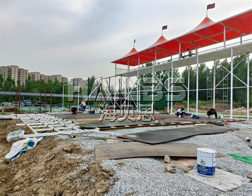 湖北麻城無動力樂園施工現(xiàn)場