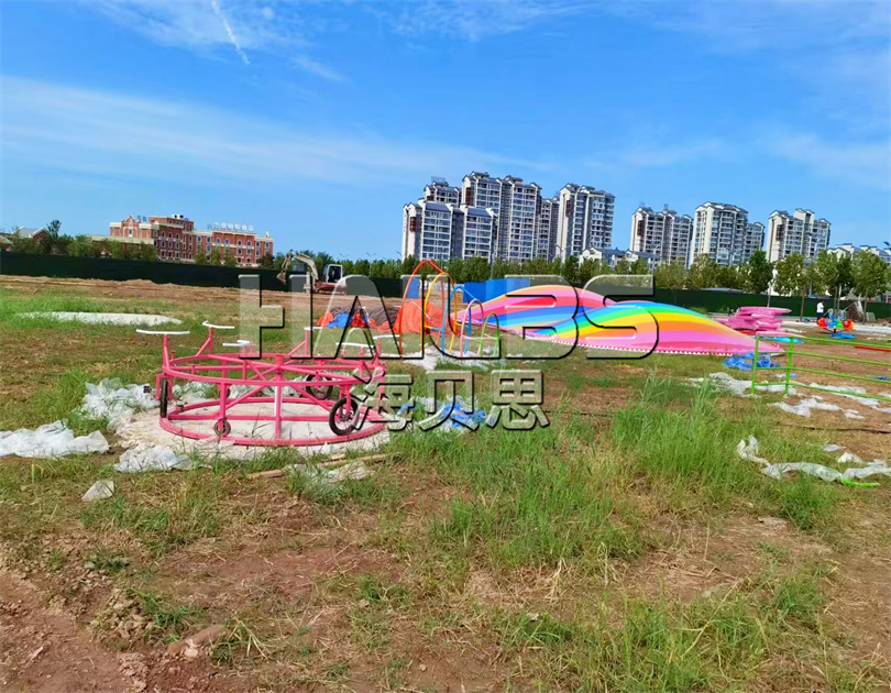 河南濮陽(yáng)無(wú)動(dòng)力樂園安裝現(xiàn)場(chǎng)